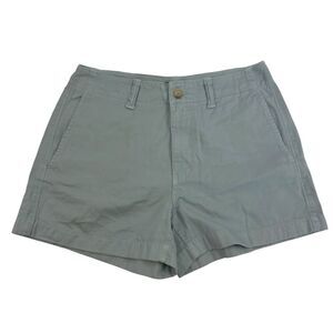 Polo Ralph Lauren Blue Chino Shorts Flat Front Sz 4 100% Cotton Slash Pocket